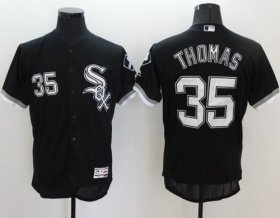 Wholesale Cheap White Sox #35 Frank Thomas Black Flexbase Authentic Collection Stitched MLB Jersey