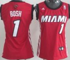 Wholesale Cheap Miami Heat #1 Chris Bosh Red Womens Jersey