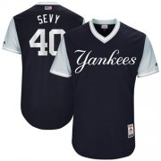 Wholesale Cheap Yankees #40 Luis Severino Navy "Sevy" Players Weekend Authentic Stitched MLB Jersey