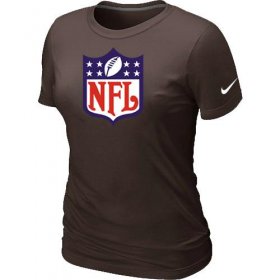 Wholesale Cheap Women\'s Nike NFL Logo NFL T-Shirt Brown