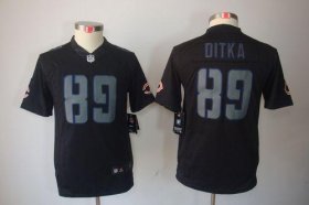 Wholesale Cheap Nike Bears #89 Mike Ditka Black Impact Youth Stitched NFL Limited Jersey