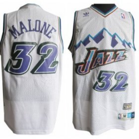 Wholesale Cheap Utah Jazz #32 Karl Malone Mountain White Throwback Swingman Jersey