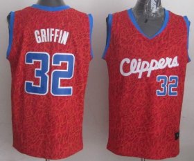 Wholesale Cheap Los Angeles Clippers #32 Blake Griffin Red Leopard Print Fashion Jersey