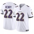 Cheap Men's Baltimore Ravens #22 Derrick Henry 2023 F.U.S.E. White Vapor Limited Football Stitched Jersey