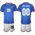 Cheap Men's France Custom Blue 2024-25 Home Soccer Jersey Suit
