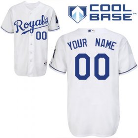 Wholesale Cheap Royals Personalized Authentic White Cool Base MLB Jersey (S-3XL)