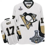 Wholesale Cheap Penguins #17 Bryan Rust White 2017 Stanley Cup Finals Champions Stitched NHL Jersey
