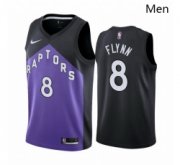 Wholesale Cheap Men Toronto Raptors 8 Malachi Flynn Purple NBA Swingman 2020 21 Earned Edition Jersey