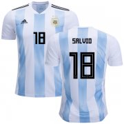Wholesale Cheap Argentina #18 Salvio Home Kid Soccer Country Jersey