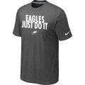 Wholesale Cheap Nike Philadelphia Eagles Just Do It Dark Grey T-Shirt