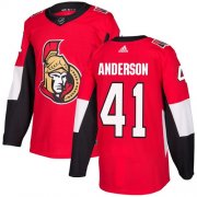 Wholesale Cheap Adidas Senators #41 Craig Anderson Red Home Authentic Stitched NHL Jersey