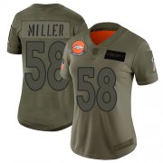 Wholesale Cheap Nike Broncos #58 Von Miller Camo Women's Stitched NFL Limited 2019 Salute to Service Jersey