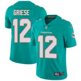 Wholesale Cheap Nike Dolphins #12 Bob Griese Aqua Green Team Color Men\'s Stitched NFL Vapor Untouchable Limited Jersey