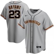 Wholesale Cheap Men's San Francisco Giants #23 Kris Bryant Gray Cool Base Nike Jersey