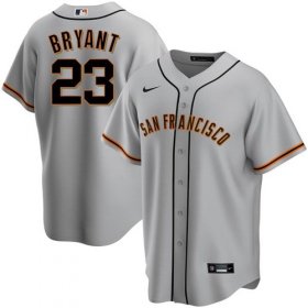 Wholesale Cheap Men\'s San Francisco Giants #23 Kris Bryant Gray Cool Base Nike Jersey