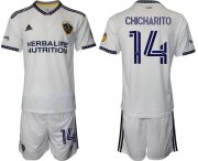 Wholesale Cheap Men 2022-2023 Club Los Angeles Galaxy home white 14 Adidas Soccer Jersey