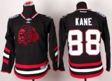 Wholesale Cheap Blackhawks #88 Patrick Kane Black(Red Skull) 2014 Stadium Series Stitched Youth NHL Jersey