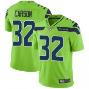 Wholesale Cheap Nike Seahawks #32 Chris Carson Green Youth Stitched NFL Limited Rush Jersey