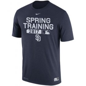 Wholesale Cheap Men\'s San Diego Padres Nike Navy 2017 Spring Training Authentic Collection Legend Team Issue Performance T-Shirt