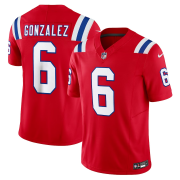 Cheap Men's New England Patriots #6 Christian Gonzalez Red 2023 F.U.S.E. Vapor Limited Football Stitched Jersey