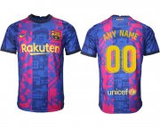 Wholesale Cheap Men 2021-2022 Club Barcelona blue training suit aaa version customized Soccer Jersey