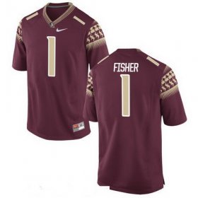 Wholesale Cheap Men\'s Florida State Seminoles #1 Jimbo Fisher Red Stitched College Football 2016 Nike NCAA Jersey