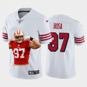 Cheap San Francisco 49ers #97 Nick Bosa Nike Team Hero 2 Rush Vapor Limited NFL Jersey White