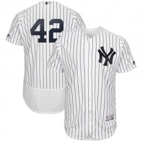 Wholesale Cheap New York Yankees #42 Mariano Rivera Majestic 2019 Hall of Fame Authentic Collection Flex Base Player Jersey White Navy