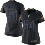 Wholesale Cheap Nike Bears #54 Brian Urlacher Black Impact Women's Stitched NFL Limited Jersey