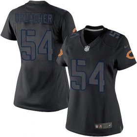 Wholesale Cheap Nike Bears #54 Brian Urlacher Black Impact Women\'s Stitched NFL Limited Jersey