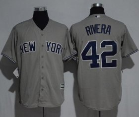 Wholesale Cheap Yankees #42 Mariano Rivera Grey New Cool Base Stitched MLB Jersey