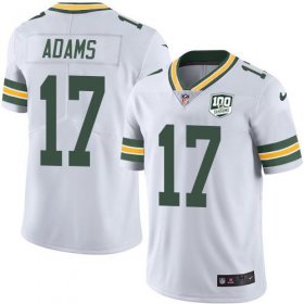 Wholesale Cheap Nike Packers #17 Davante Adams White Men\'s 100th Season Stitched NFL Vapor Untouchable Limited Jersey