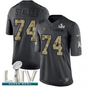 Wholesale Cheap Nike 49ers #74 Joe Staley Black Super Bowl LIV 2020 Youth Stitched NFL Limited 2016 Salute to Service Jersey