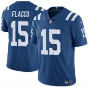 Cheap Men's Indianapolis Colts #15 Joe Flacco Blue Vapor Limited Football Stitched Jersey