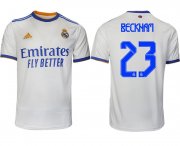 Wholesale Cheap Men 2021-2022 Club Real Madrid home aaa version white 23 Soccer Jerseys