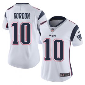 Wholesale Cheap Nike Patriots #10 Josh Gordon White Women\'s Stitched NFL Vapor Untouchable Limited Jersey