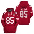 Wholesale Cheap Men's San Francisco 49ers #85 George Kittle 2021 75th Anniversary Alternate Pullover Hoodie