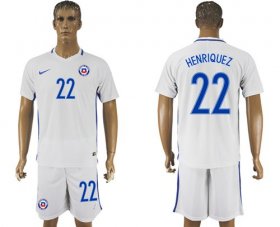 Wholesale Cheap Chile #22 Henriquez Away Soccer Country Jersey