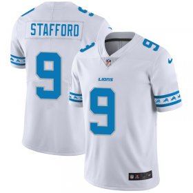 Wholesale Cheap Detroit Lions #9 Matthew Stafford Nike White Team Logo Vapor Limited NFL Jersey