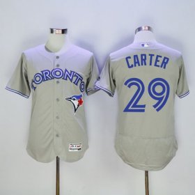 Wholesale Cheap Blue Jays #29 Joe Carter Grey Flexbase Authentic Collection Stitched MLB Jersey