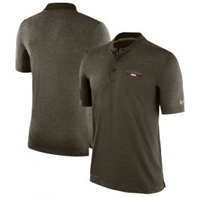 Wholesale Cheap Men\'s Atlanta Falcons Nike Olive Salute to Service Sideline Polo T-Shirt