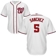 Wholesale Cheap Washington Nationals #5 Adrian Sanchez Cool Base White Stitched MLB Jersey