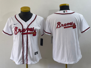 Wholesale Cheap Women's Atlanta Braves Blank White Stitched MLB Cool Base Nike Jersey1