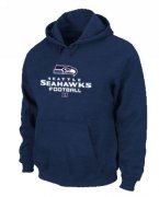 Wholesale Cheap Seattle Seahawks Critical Victory Pullover Hoodie Dark Blue
