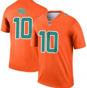 Wholesale Cheap Men\'s Miami Dolphins #10 Tyreek Hill Orange Inverted Legend Stitched Football Jersey