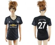 Wholesale Cheap Women's Manchester United #27 Fellaini Away Soccer Club Jersey