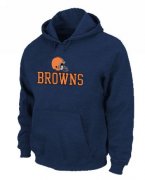 Wholesale Cheap Cleveland Browns Authentic Logo Pullover Hoodie Dark Blue