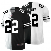 Cheap Tennessee Titans #22 Derrick Henry Men's Black V White Peace Split Nike Vapor Untouchable Limited NFL Jersey