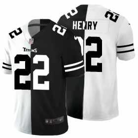 Cheap Tennessee Titans #22 Derrick Henry Men\'s Black V White Peace Split Nike Vapor Untouchable Limited NFL Jersey