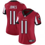 Wholesale Cheap Nike Falcons #11 Julio Jones Red Team Color Women's Stitched NFL Vapor Untouchable Limited Jersey